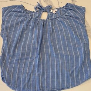 LC Lauren Conrad Blue Striped Blouse